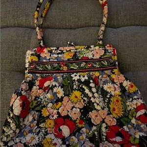 Vera Bradley Black and Red Floral Bag